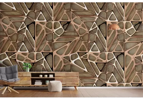 Iron surface wallpaper geometries