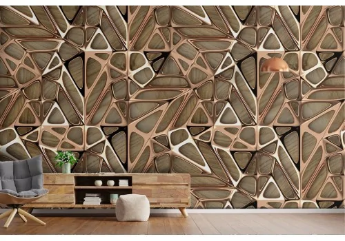 Iron Surface Geometric Wallpaper