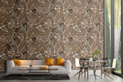 Carta da Parati superficie in ferro geometrie