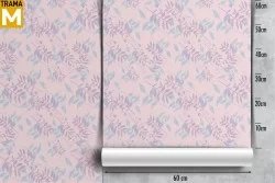 Modern Nature Wallpaper with Flowers and Leaves