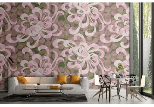 Carta da Parati fiori astratti pattern natura moderna.