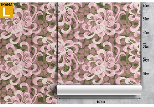 Abstract flowers wallpaper modern nature pattern. 2