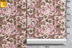 Carta da Parati fiori astratti pattern natura moderna.