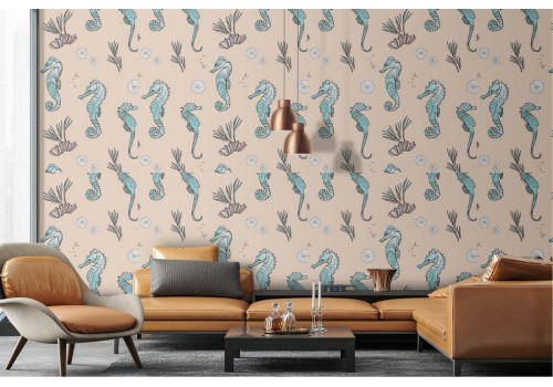 Seahorse wallpaper aquatic fauna nature.