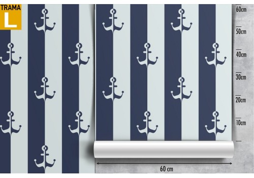 Modern wallpaper decoration anchors and stripes. 2