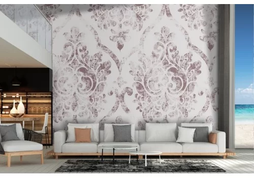 Carta da Parati decorazione damasco stile moderno.