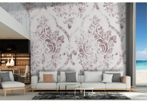 Damask style modern wallpaper decoration.