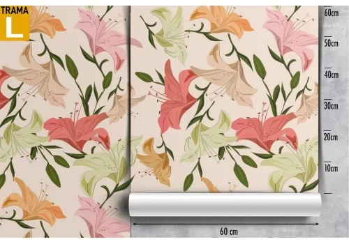 Carta da Parati fiori tropicali natura pattern moderno. 2