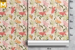 Carta da Parati Fiori Moderna Natura Tropicale