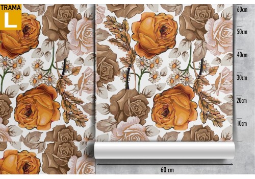 Orange flowers vintage nature wallpaper. 2