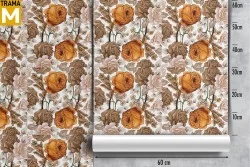Vintage Nature Flowers Wallpaper
