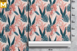 Modern Nature Leaves Wallpaper