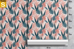 Wallpaper Design and Styles Flora and Fauna Modern Nature Leaves