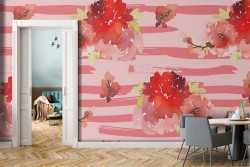 Carta da Parati pattern fiori moderno astratto natura.