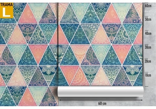 Carta da Parati decorazione geometrica triangoli moderna. 2