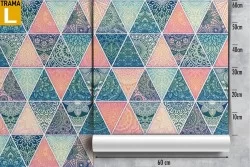 Modern geometric triangle wallpaper decoration.