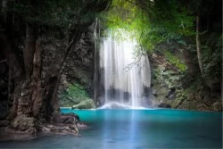 Carta da Parati Paesaggi e Natura Fiumi Cascate Laghi Tropicale