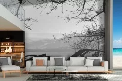 Carta da Parati paesaggio lago in montagna