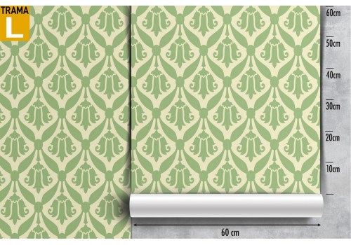 Green vintage geometric wallpaper decoration. 2