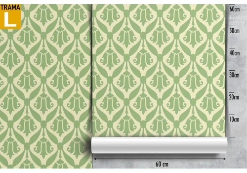 Green vintage geometric wallpaper decoration. 2