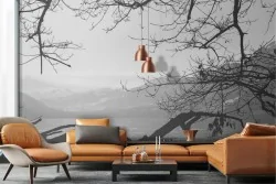 Wallpaper landscape lake in the mountains