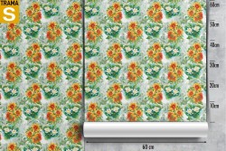 Wallpaper Design and Styles Flora and Fauna Flowers Nature Vintage