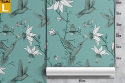 White flowers nature pattern modern wallpaper.