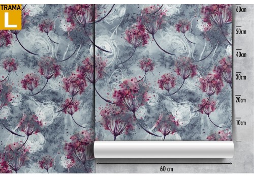 Red flowers nature pattern modern wallpaper. 2