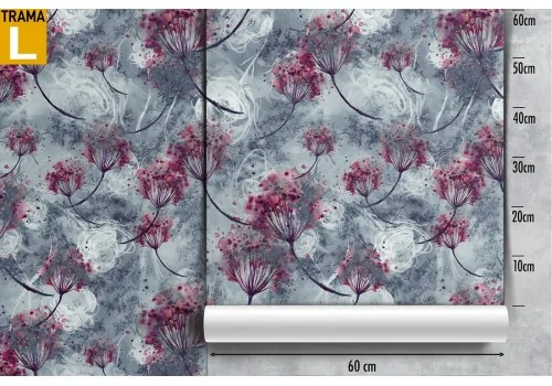 Red flowers nature pattern modern wallpaper. 2