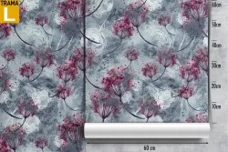 Carta da Parati fiori rosso natura pattern moderno.