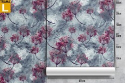 Red flowers nature pattern modern wallpaper.