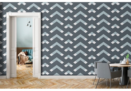 Geometric striped vintage wallpaper decoration.