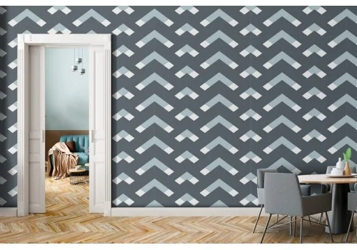 Geometric striped vintage wallpaper decoration.