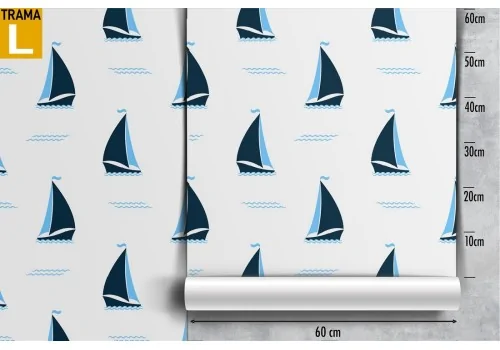 Wallpaper with stylized boat decoration. 2