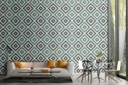 Vintage diamond wallpaper geometric decoration.