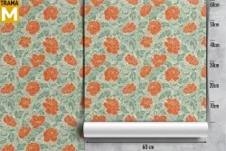 Vintage Nature Flowers Wallpaper