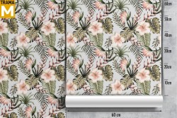 Carta da Parati Fiori Natura Tropicale Vintage