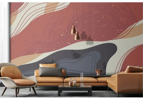 Red vintage abstract design wallpaper.