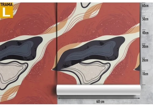 Red vintage abstract design wallpaper. 2