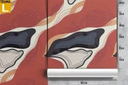 Red vintage abstract design wallpaper.
