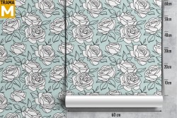 Stylized Vintage Nature Flowers Wallpaper