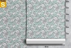 Carta da Parati Design e Stili Flora e Fauna Fiori Natura Stilizzata Vintage