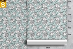 Wallpaper Design and Styles Flora and Fauna Flowers Stylized Nature Vintage