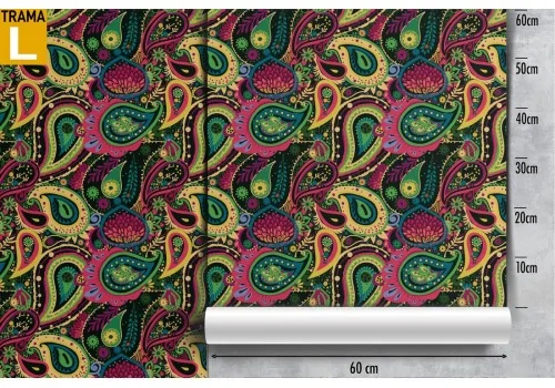 Yellow and pink vintage wallpaper decoration. 2