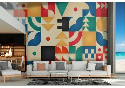 Wallpaper symbols and geometries from the '70s