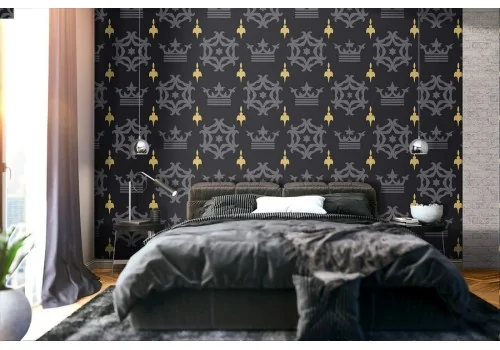 Carta da Parati corone decorazione luxury moderna.