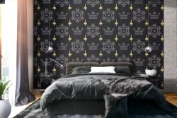 Carta da Parati corone decorazione luxury moderna.