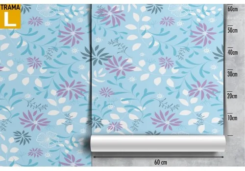 Wallpaper stylized flowers blue nature. 2