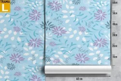 Wallpaper stylized flowers blue nature.