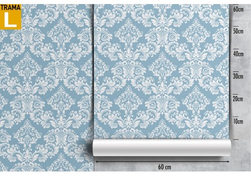 Vintage blue geometric wallpaper decoration. 2